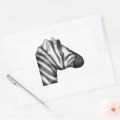 emoji zebra rechthoekige sticker (Envelop)