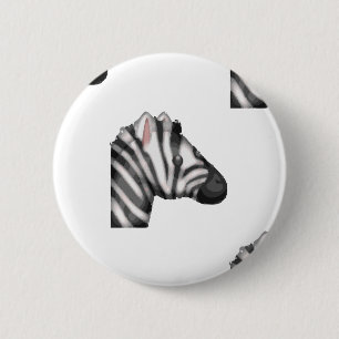 emoji zebra ronde button 5,7 cm