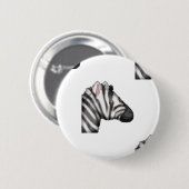emoji zebra ronde button 5,7 cm (Voorkant /achterkant)