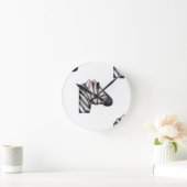 emoji zebra ronde klok (Huis)