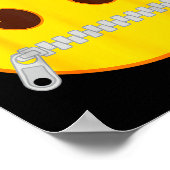 Emoji Zip Zipper Mouth Yellow Smile Face  Poster (Hoek)