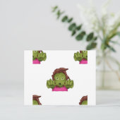 emoji zombie briefkaart (Staand voorkant)