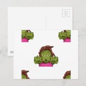 emoji zombie briefkaart (Voorkant / Achterkant)