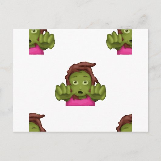 emoji zombie briefkaart (Voorkant)