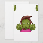 emoji zombie briefpapier (Voorkant / Achterkant)