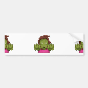 emoji zombie bumpersticker