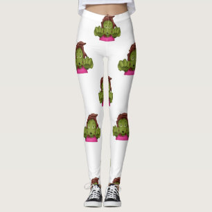 emoji zombie leggings