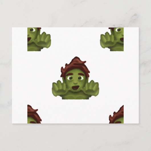 emoji zombie man briefkaart (Voorkant)