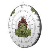 emoji zombie man dartbord (Voorkant Rechts)