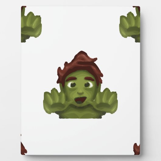 emoji zombie man fotoplaat (Voorkant)