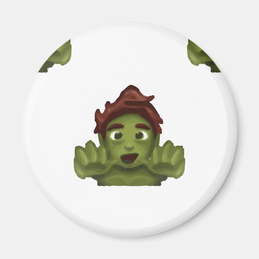 emoji zombie man magneet (Voorkant)