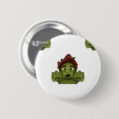 emoji zombie man ronde button 5,7 cm (Voorkant /achterkant)