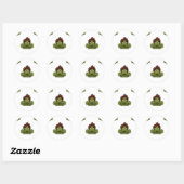 emoji zombie man ronde sticker (Vel)