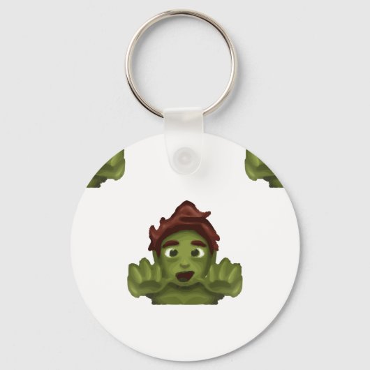 emoji zombie man sleutelhanger (Voorkant)