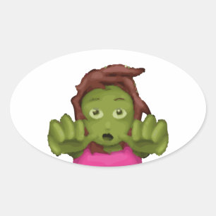emoji zombie ovale sticker