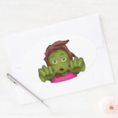 emoji zombie ovale sticker (Envelop)