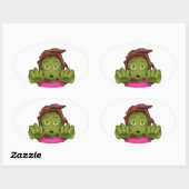 emoji zombie ovale sticker (Vel)