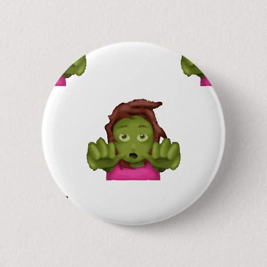 emoji zombie ronde button 5,7 cm (Voorkant)