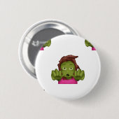 emoji zombie ronde button 5,7 cm (Voorkant /achterkant)