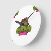 emoji zombie ronde klok (Hoek)