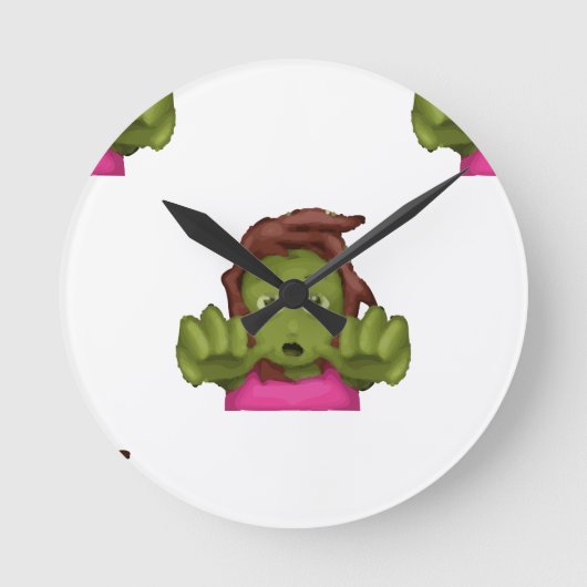 emoji zombie ronde klok (Voorkant)
