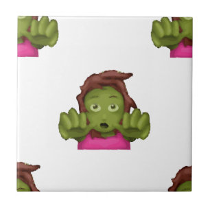 emoji zombie tegeltje