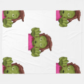 emoji zombie vrouw deken (Voorkant (Horizontaal))