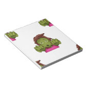 emoji zombie vrouw notitieblok (Schuin)