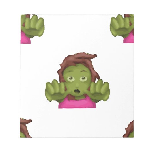 emoji zombie vrouw notitieblok (Voorkant)