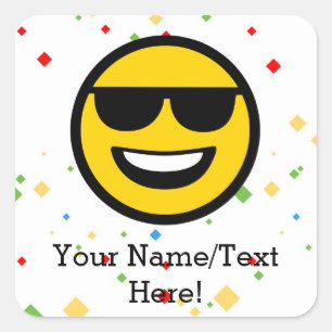Emoji-zonnebril Vierkante Sticker
