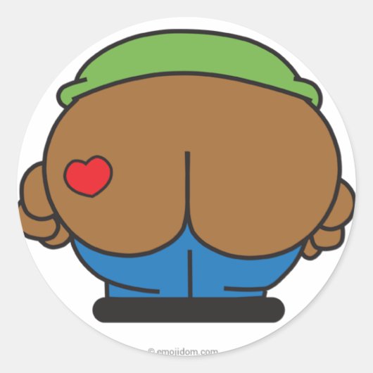 Emojidom stickers: Black mooning Ronde Sticker (Voorkant)