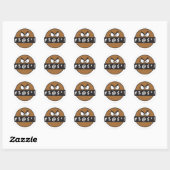 Emojidom stickers: Zweren zwart Ronde Sticker (Vel)