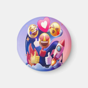 Emoji's Losgelaten Een Leuke, Kleurrijke Avontuur Magneet