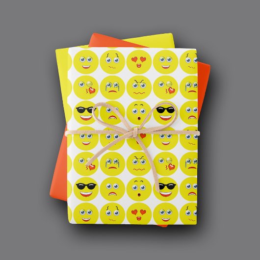 Emojis Pattern Inpakpapier Vel