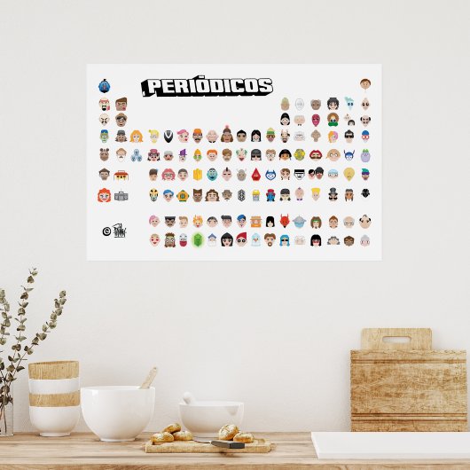 Emojis Periódicos Poster (Keuken)