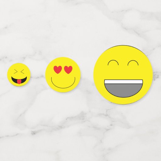 "Emojis" tafel Confetti (Voorkanten)
