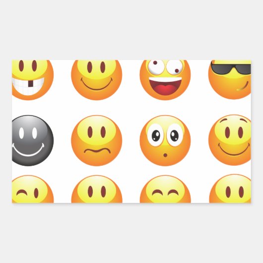 emojus rechthoekige sticker (Voorkant)