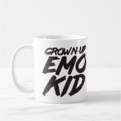 Emoo-kind zwarte glitter koffiemok (Links)