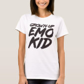 Emoo-kind zwarte glitter t-shirt (Voorkant)