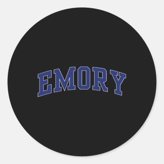 Emory Eagles Arch Over Ronde Sticker (Voorkant)