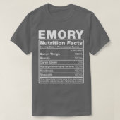 Emory Nutrition FactsEmory Name Birthday T-shirt (Design voorkant)