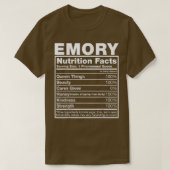 Emory Nutrition FactsEmory Name Birthday T-shirt (Design voorkant)