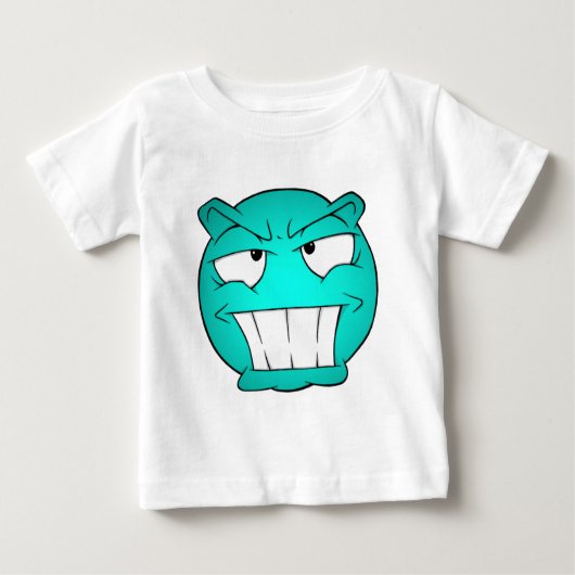 Emote Face Baby Fine Jersey T-Shirt (Voorkant)