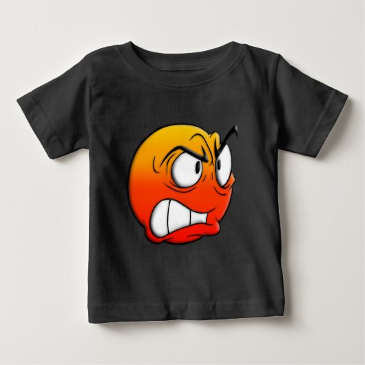 Emote Face Baby Fine Jersey T-Shirt (Voorkant)