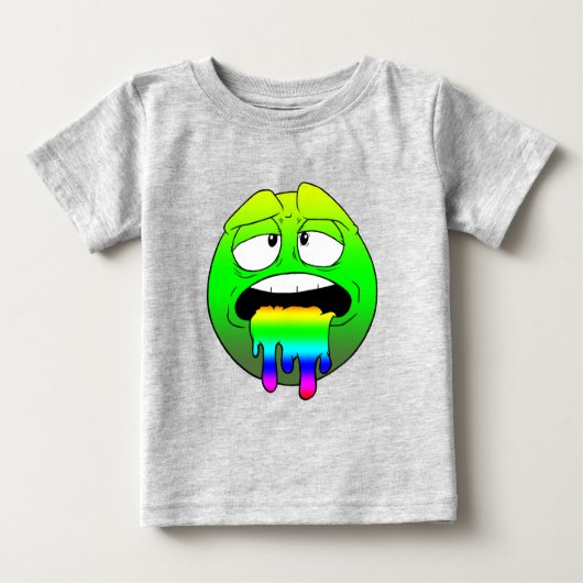 Emote Face Baby Fine Jersey T-Shirt (Voorkant)