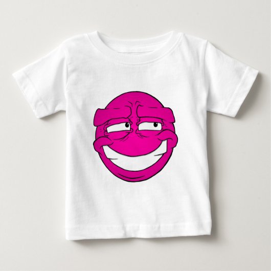 Emote Face Baby Fine Jersey T-Shirt (Voorkant)