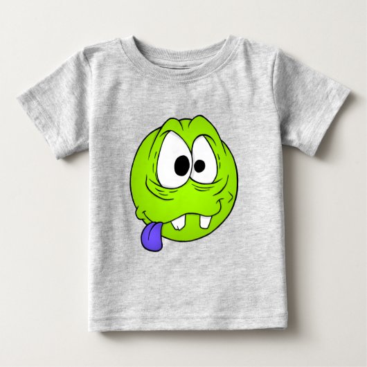 Emote Face Baby Fine Jersey T-Shirt (Voorkant)