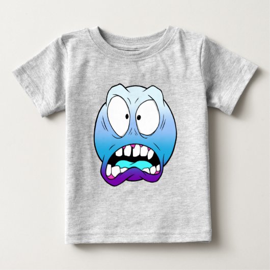 Emote Face Baby Fine Jersey T-Shirt (Voorkant)