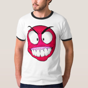 Emote Face Mannen Basic Ringer T-Shirt