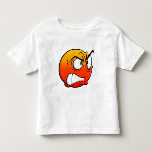 Emote Face Toddler Fine Jersey T-Shirt (Voorkant)